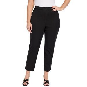 Nic+Zoe Womens Plus Bi-Stretch Copley Straight Pant, Black